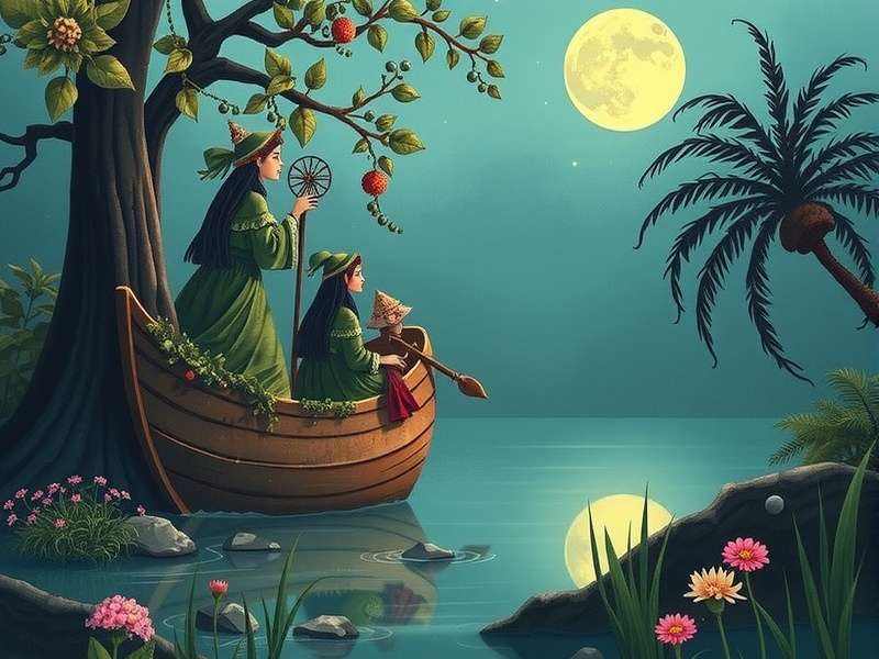 Mystic Anise Sojourn Lore Art - Ancient Indian scroll depicting the Anise Gift